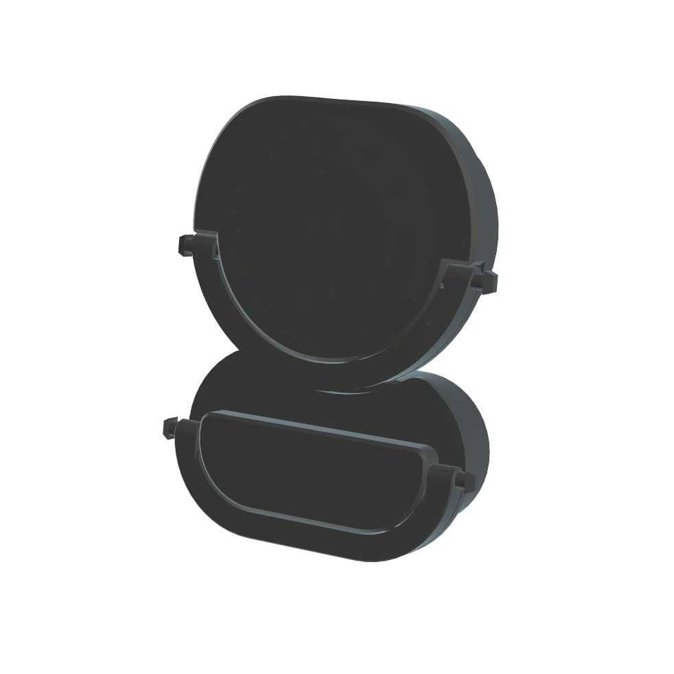 Electric vehicle charge port dust and moisture cover with low profile and swivel handle