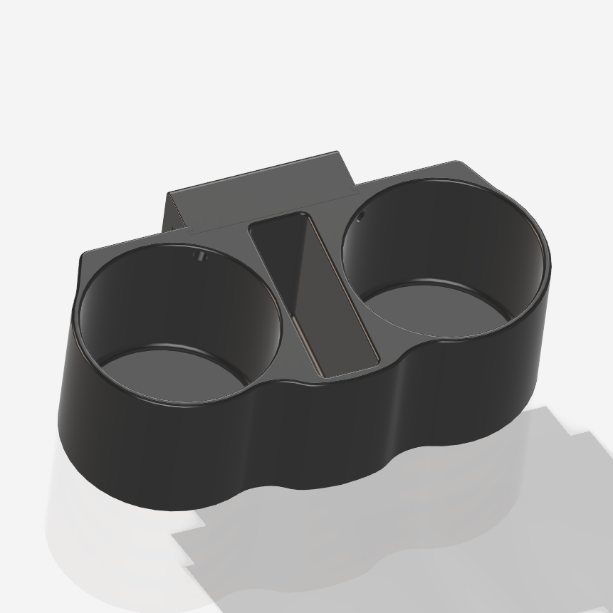 Volkswagen ID.Buzz mid-row cupholder with cubby for phone