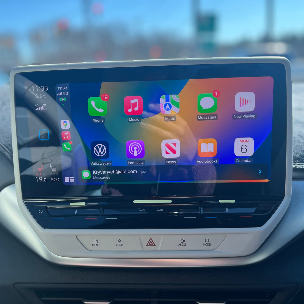 Volume and temperature control glow-in-dark stickers for VAG(VW, Cupra, Skoda) cars with touch screen