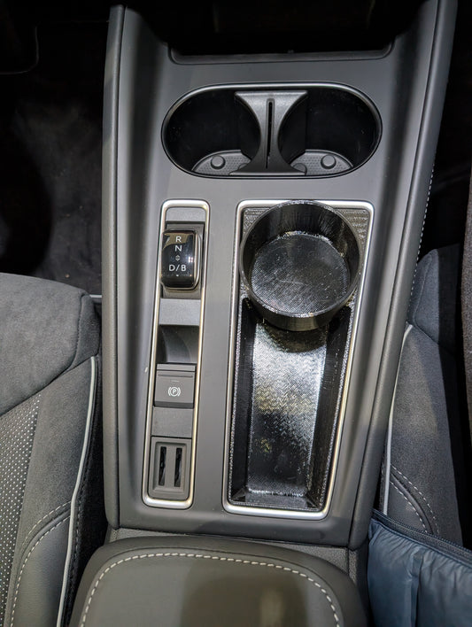 Middenconsole-inzetstuk met 75mm bekerhouder voor Skoda Enyaq / ELROQ