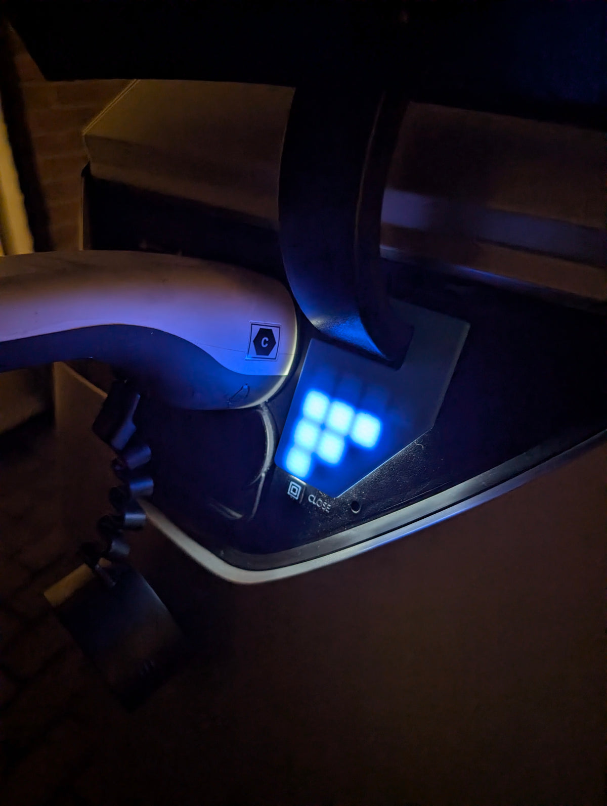 Afdekplaatje voor de oplaadstatus-leds van de oplaadpoort voor Hyundai IONIQ5